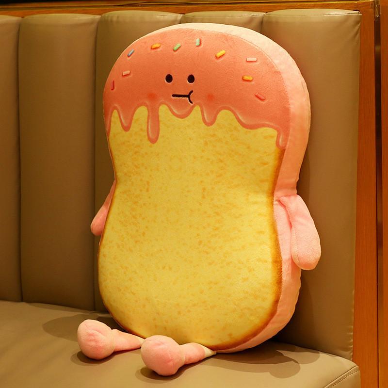 Themed Toast Playful Seat Pad Pillow With Removable Cover For Office Living Room
