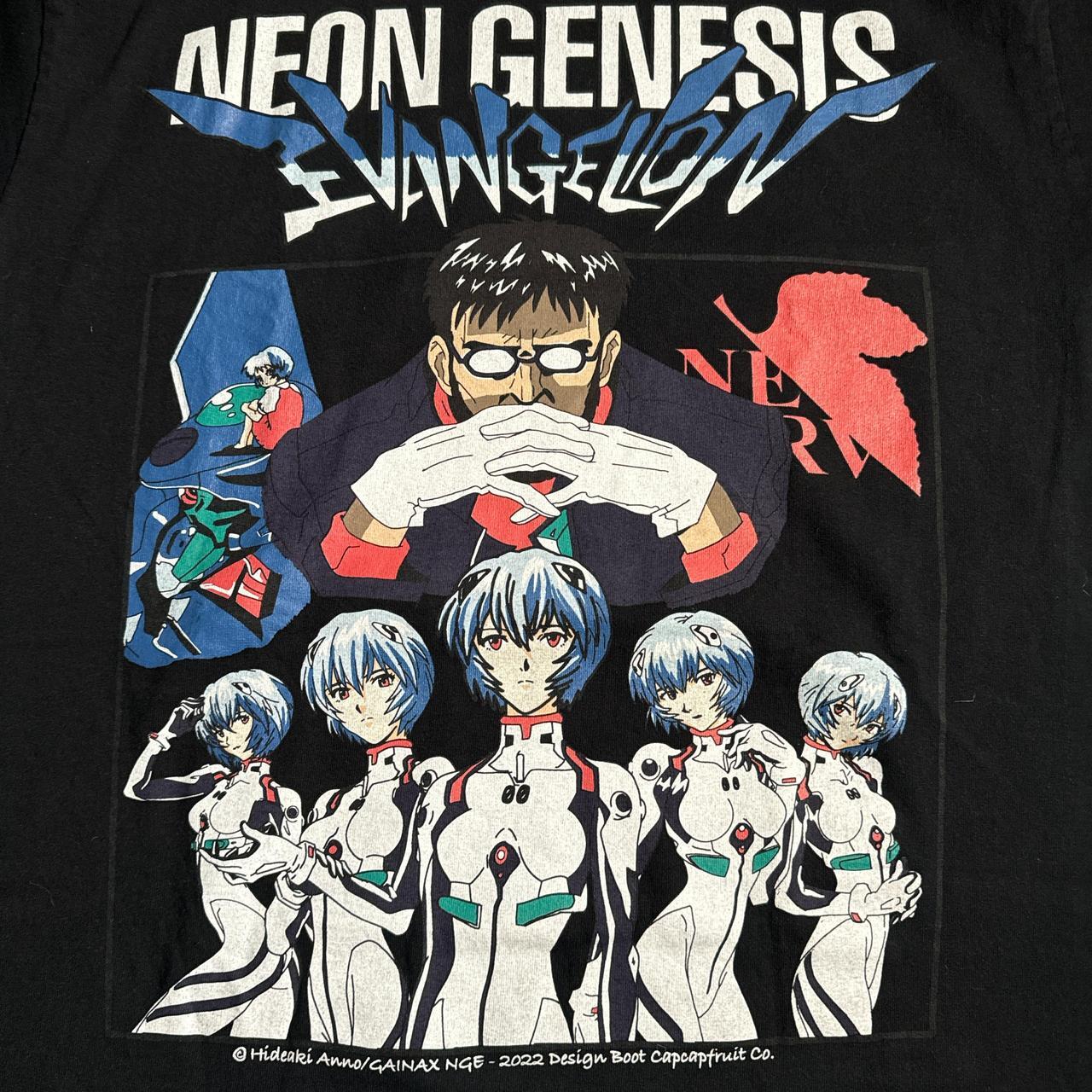 Neon Genesis Evangelion anime shirt Remake Black Short sleeve T shirt XXL