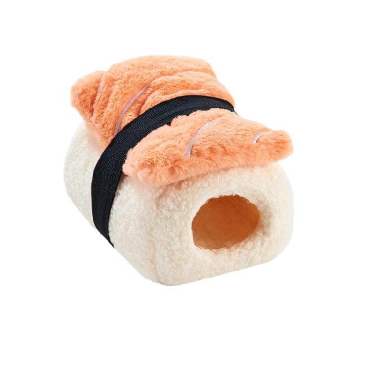 

Fun Sushi Shape Pet Cave Warm Plush Bed Hamster Nest Rest Place For Winter Habitats House Small Animal Cage Accessory