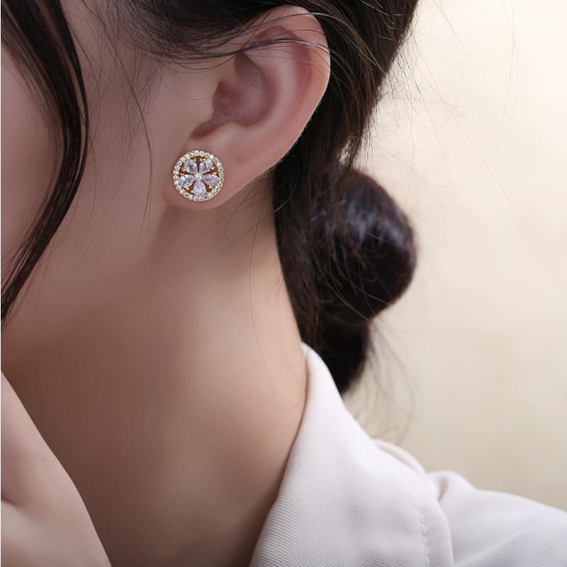 Cercei noi de înaltă calitate cu zirconiu, cercei cu temperament