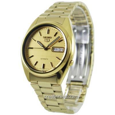 Refurbished Seiko 5 Automatic Gold Dial SNXL72K1 SNXL72K Men s Watch золотой