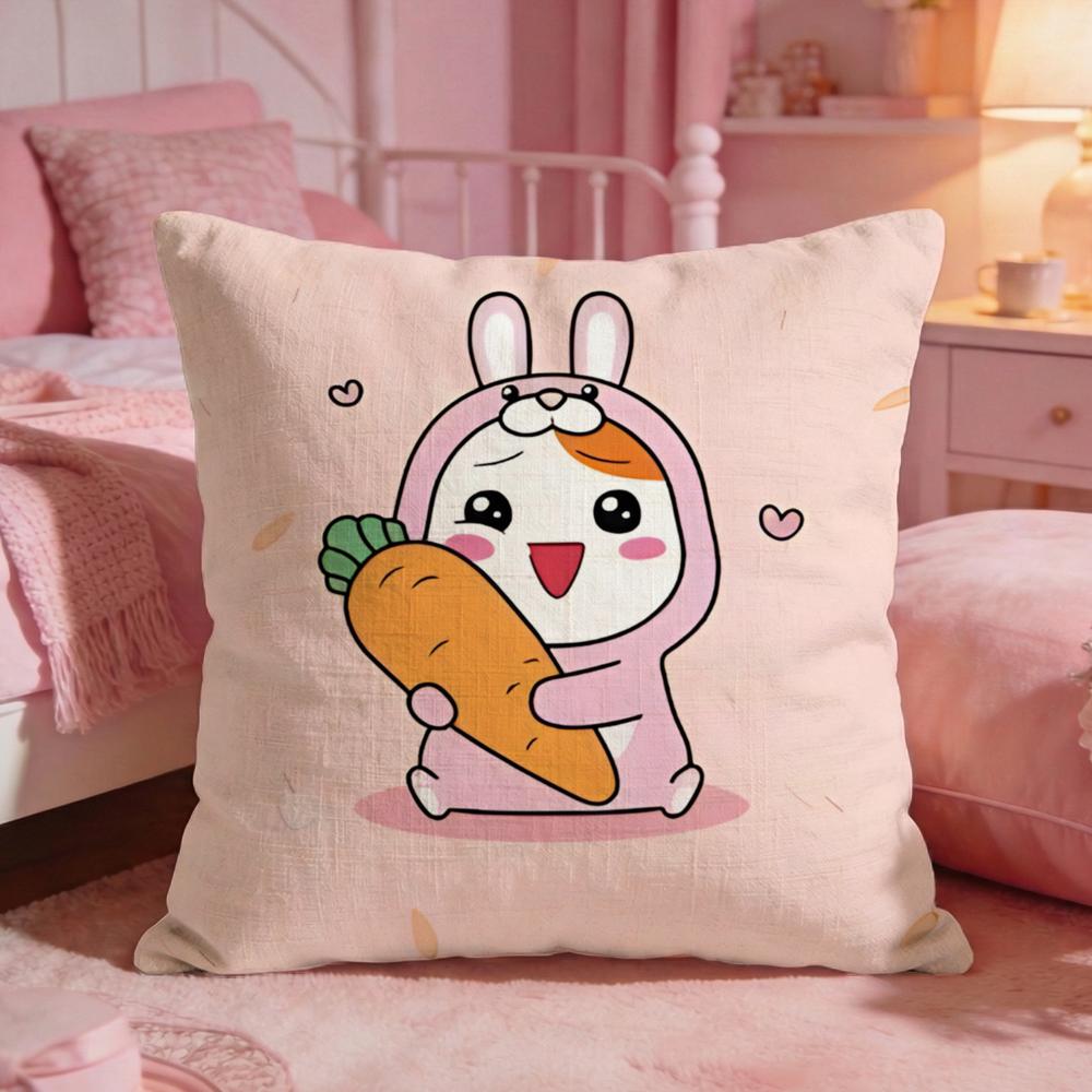 Oruchuban Ebichu Cushion Cover Premium Comfort Reversible Pillow Cove Two In One Design For Any Room Car Interior