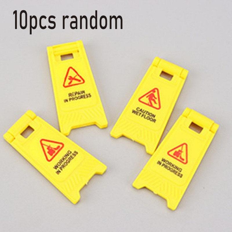 10pcs Mini Traffic Signs Roadblock Toy for Kids Construction Car Theme Party Traffic Cone Sport Training
