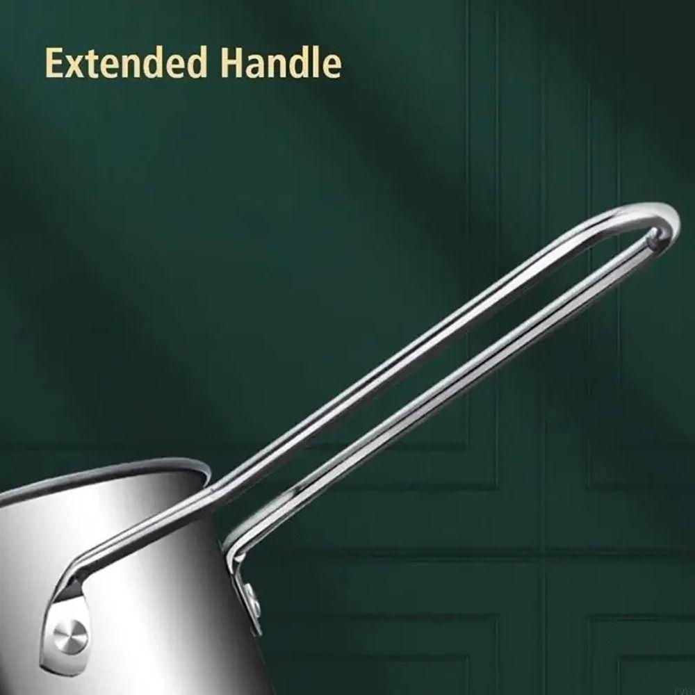 1Set with Strainer Deep Fryer Pot 304 Stainless Steel Universal Fryer Pan Basket 1.2L Oil-saving Kitchen Pot