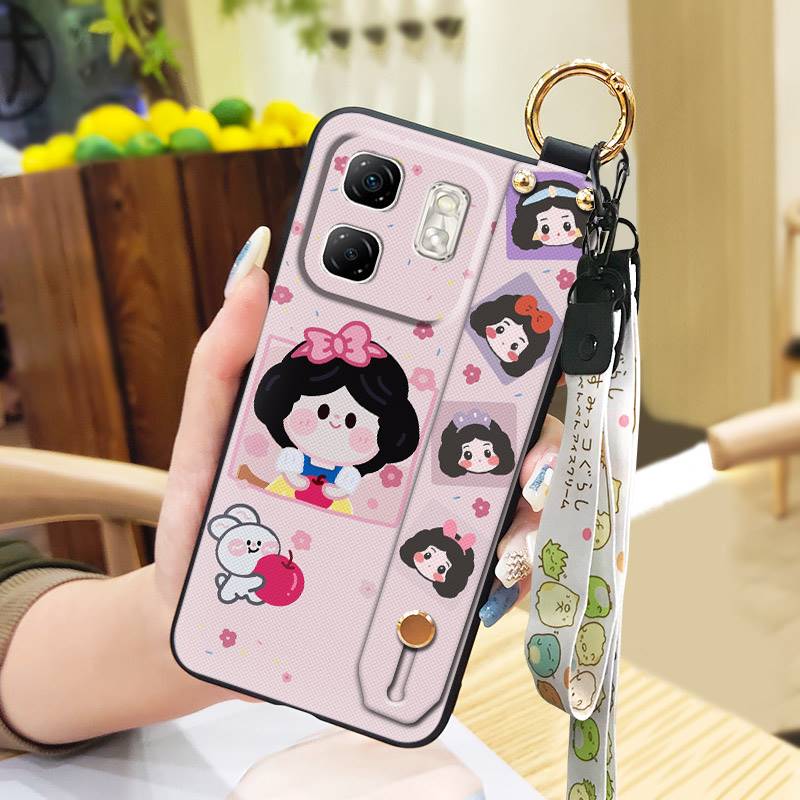 Shockproof Fashion Design Phone Case For infinix Hot50i/Smart9/X6531/X6532 Durable Anti-knock Lanyard Cartoon Protective