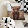 Highland Cattle Pillow Case Fashion Square Pillowcase Bedroom Sofa Room Ins Decoration Leisure