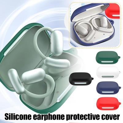 ל-Soundcore AeroFIT 2 כיסוי סיליקון נגד נפילה ועמיד בפני זעזועים, צבע אחיד, כיסוי רך לאוזניות בלוטות', עמיד בפני אבק ומים