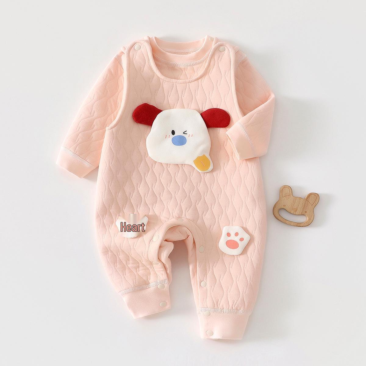 

2025 Korean Style Pure Cotton Baby Romper - Early Autumn Collection Size 73