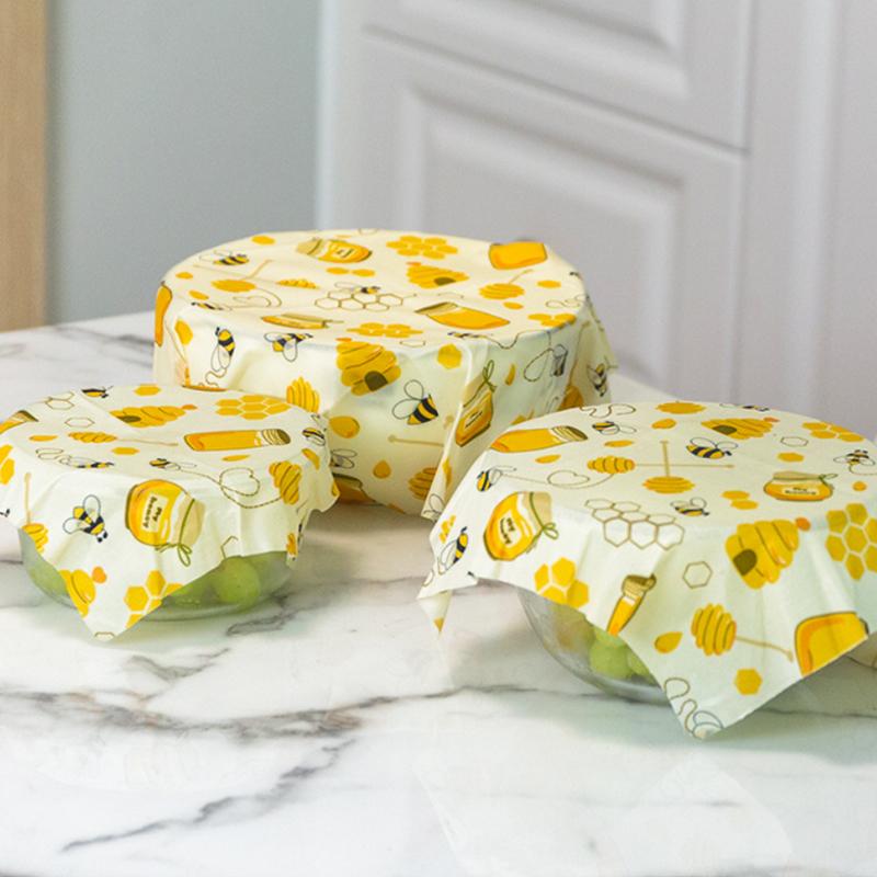 Cotton Fresh-Keeping Cloth Reusable Beeswax Food Wraps Fabric Fresh Keeping Eco Friendly Beeswax Wrap for Food Bee's Wraps Cloth