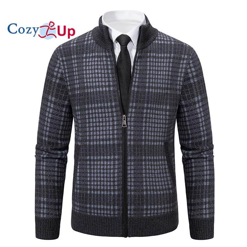 

Уютный мужской вязаный свитер, тонкая водолазка с длинными рукавами, повседневная клетчатая куртка 3XL серый