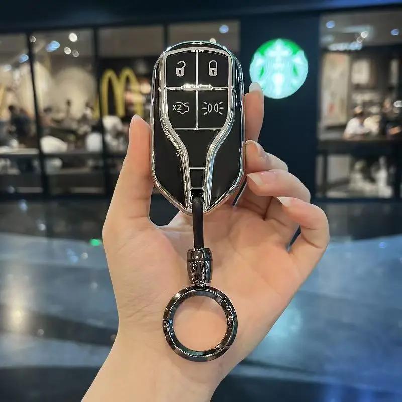 NXD4 Fashion TPU Car Remote Key Case Cover Protector For Maserati Ghibli 2014 To 2019 Levante GranCabrio GT Quattroporte Granturism