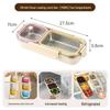 316 Stainless Steel Leak-Proof Bento Box with Three Compartments for Freshness and Fat Reduction