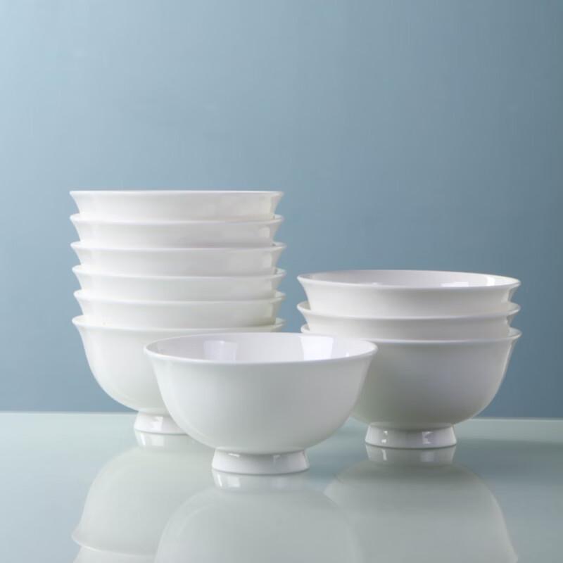 Jingdezhen Pure White Underglaze Ceramic Rice Bowls