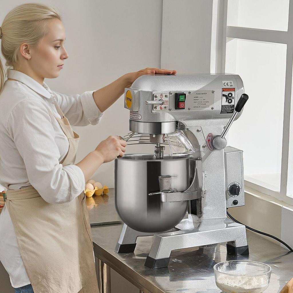 Commercial Food Mixer 14L 3-Speed Stand Dough Mixer 550W for Restaurant