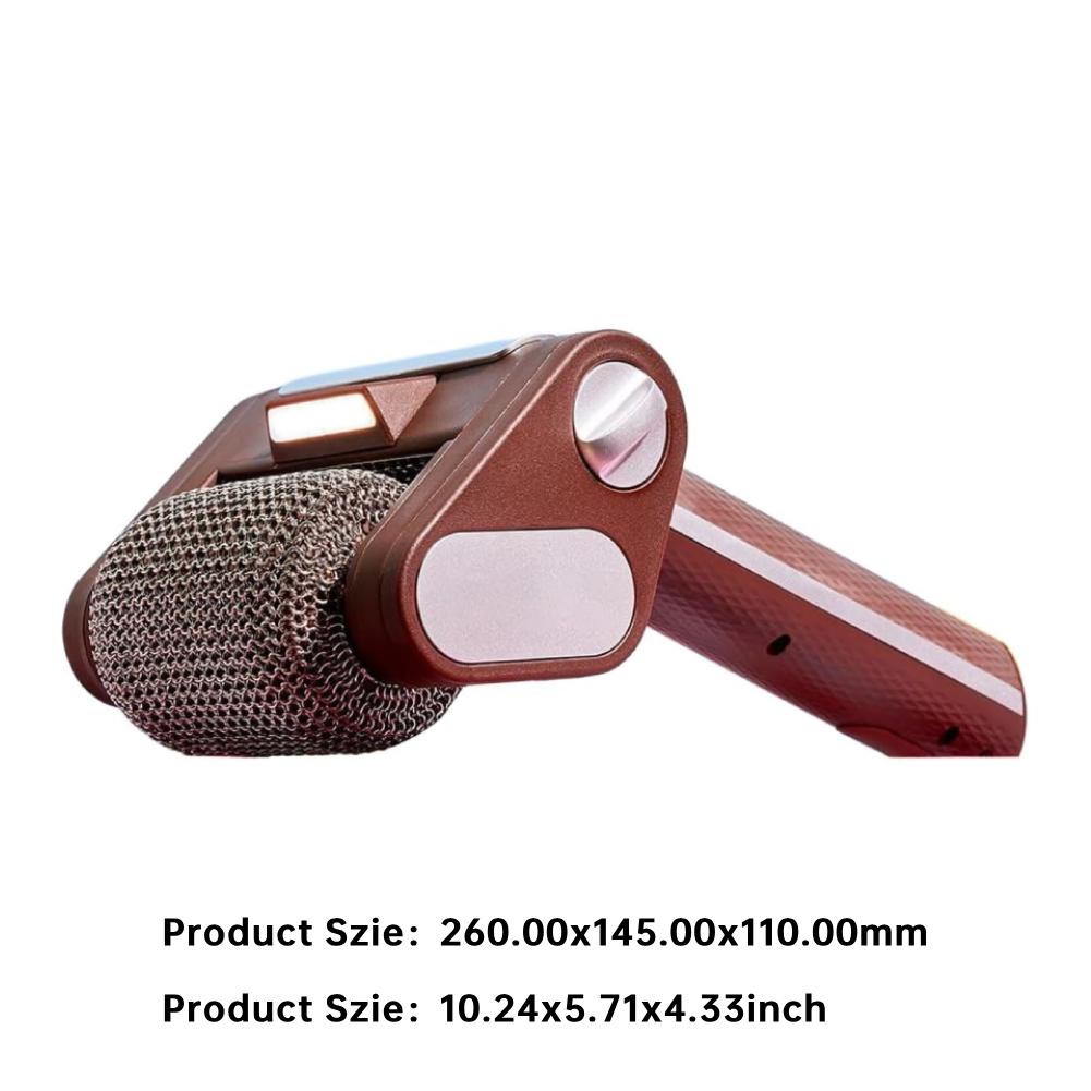 Electric Grill Brush Barbecue Roller Grill Brush with LED Light Stainless Steel Bristle-Free Cleaning Brush BBQ Accessories