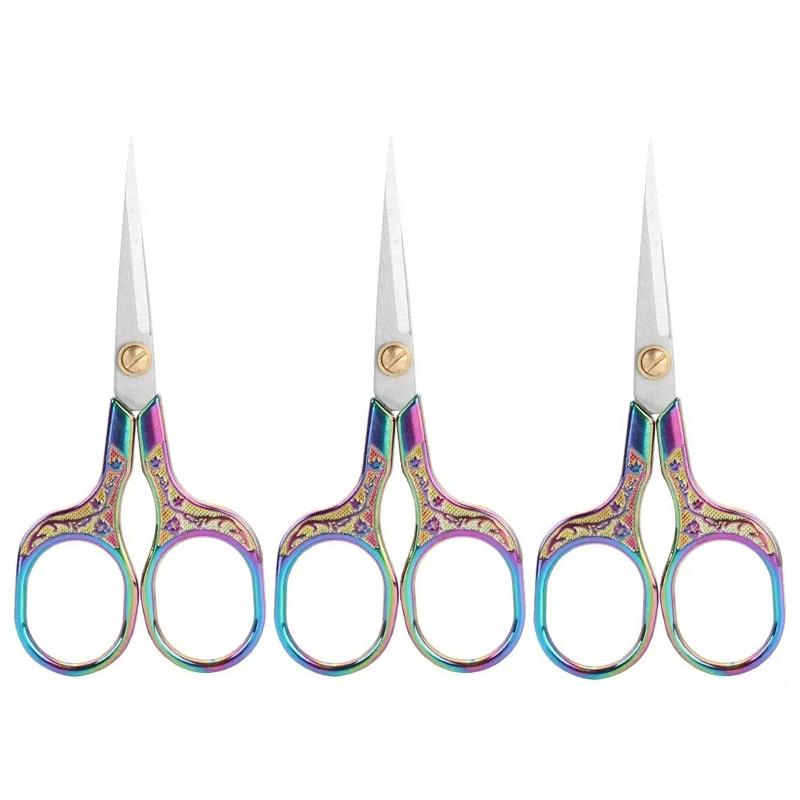 2026 1/3Pcs Stainless Steel Vintage Scissors Sewing Fabric Cutter Embroidery Tailor Thread Scissor Tools For Sewing Shears Small