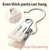 10pcs Stainless Steel Clothespins Laundry Clothes Pegs Hook Portable Hanging Clothes Clip Wardrobe Clothes Organizer Hanger
