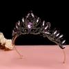 Vintage Queen Tiara Crown Antique Bronze Princess Rhinestone Tiara  Hair Jewelry Accessories