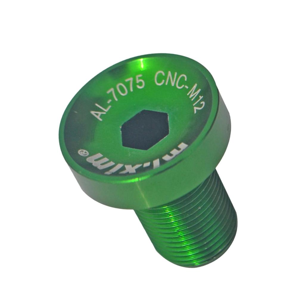 M12 Bicycle Bottom Bracket Crank Bolt Rust Resistant Aluminum Alloy for Bike Modification Accessories and Spare Parts
