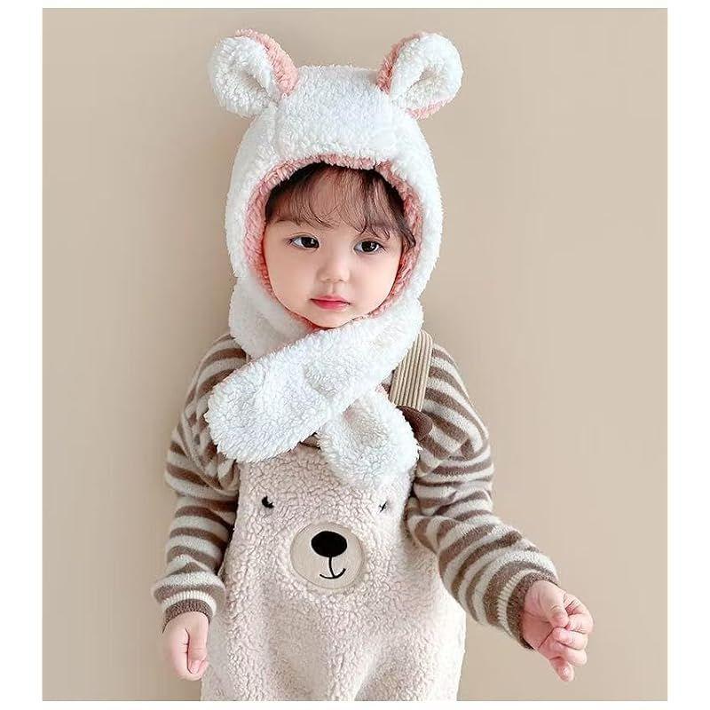 Used [New] [Masonanic] 1-4 Years Old Hat Winter Children Baby Ear Hat Baby Rabbit Boy Girl Baby Kids Knit Hat Neck Warmer Rabbit Ear Hood Warmer Kids