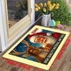 1Pcs Anti Fatigue Kitchen Rugs,  Santa Claus ReindeerPrint Waterproof Non-Slip Thick Cushioned Kitchen Mat Heavy Duty Comfort Standing Mat for Kitchen