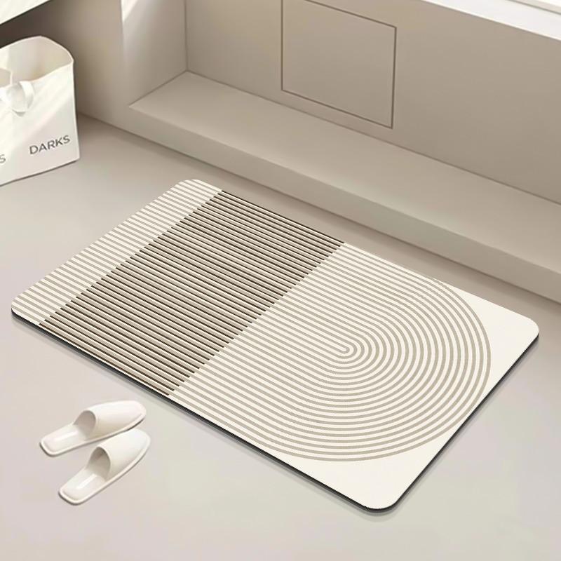 Bathroom Floor Mat Japanese Striped Style Water-absorbing Quick-drying Carpet Diatom Mud Non-slip Rug Toilet Household Door Mats