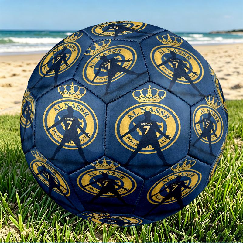 Cristiano Ronaldo Print Size 5 Soccer Ball, PU Wear Resistant Football for Match Training and Daily Practice, Birthday Gift for Soccer Fans