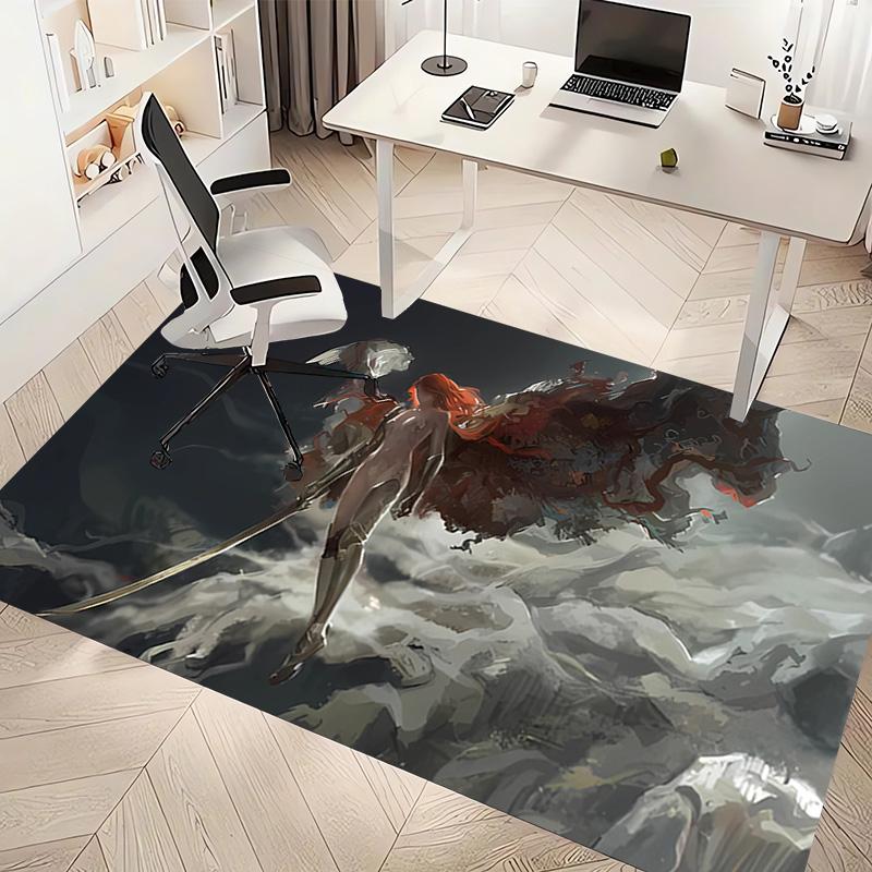 Game E-ELDEN R-RING Print Area Rug - Soft,Washable Non-Slip Indoor Mat,Living Room,Home Office Decorative Rug
