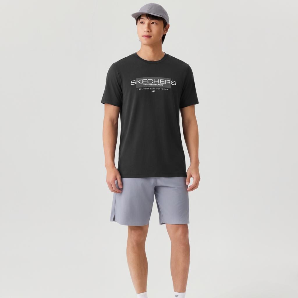 Skechers Breathable Comfortable Moisture-Wicking Pullover T-Shirt Men tops P226M256-0018
