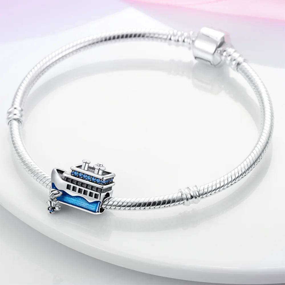 Vehicles Ships Sailboats Planes Rockets Cars Original Copper Charms Beads Fit Bracelet Pendant Diy Making Woman Jewelry