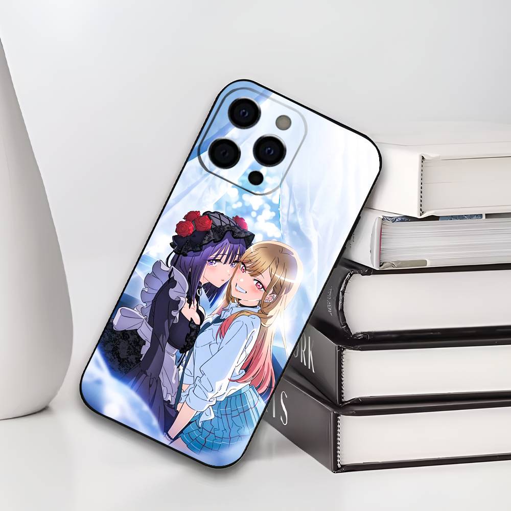 Shizuku Kuroe Marin Kitagawa Phone Case For iPhone 17,16,15,14,13,12,11 Plus,Pro Max,XS,Soft Black Cover