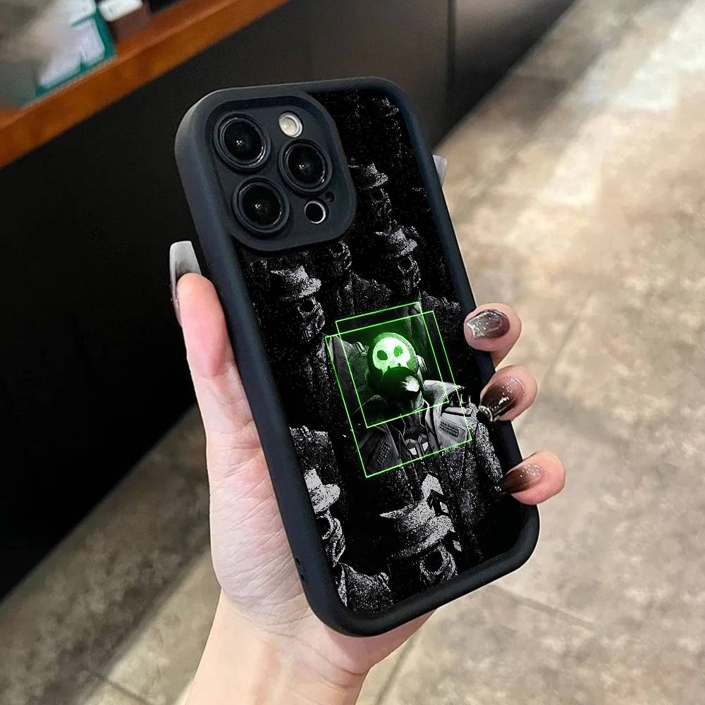 

The L-Living T-Tombstone Phone Case For iPhone 17,16,15,14,13,12,11,Pro,Max,Plus,X,XS,SE4,E,Mini Black Thickened border Case iPhone 17 Air
