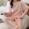 Set de pijamale din flanel cu dungi pentru femei - Pijama confortabilă din două piese din fleece coral pentru casă, toamnă și iarnă