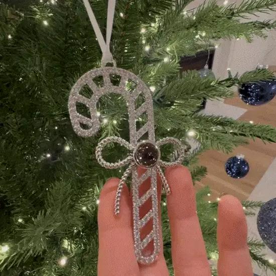 Best-Selling Custom Nano Photo Pendant - Christmas & Thanksgiving Candy Cane Design