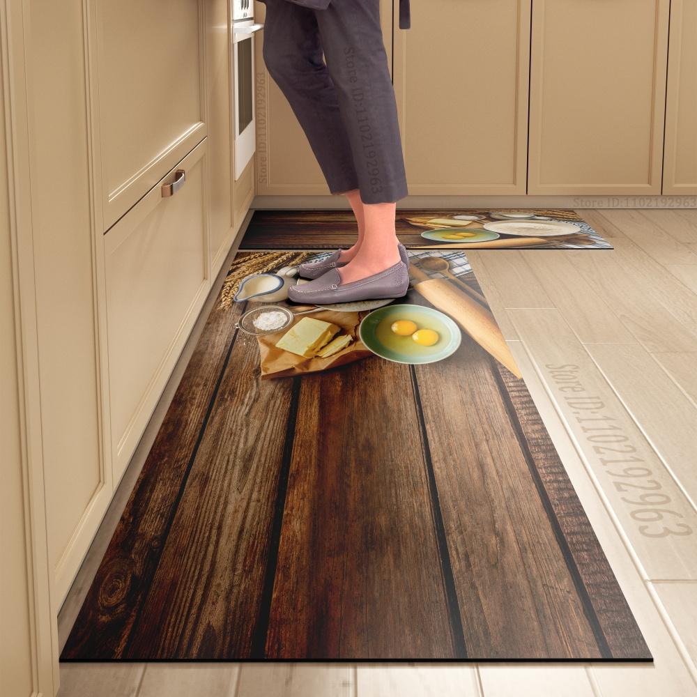Spice Pattern Kitchen Mat Non-Slip Machine Washable Rug Set for Home Decor Anti-Fatigue Floor Mats Comfort Standing Pad