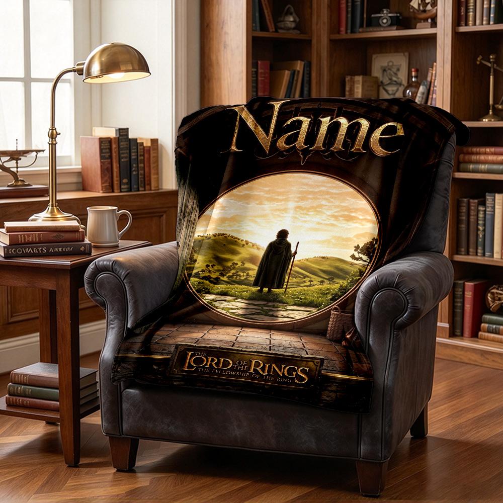 Custom Hobbit Door Soft Throw Blanket Flannel Blanket Warm Sofa Bed Camping home Decor Unique Christmas Gift C10329