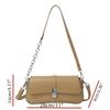 Fashion Leather Shoulder Bag for Women 2024 New Designer Top-Handle Crossbody Bag with Chain Elegant Versatile Purse for Work
