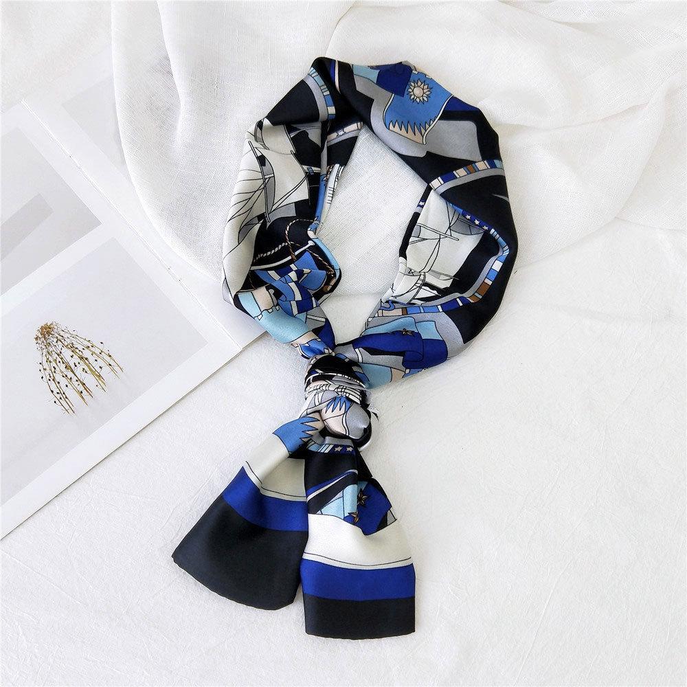 New Scarves Silk Scarves Women'S Spring And Autumn Season Long Decorative Professional Scarves Summer Thin Styles Paired With Shirts Stylish