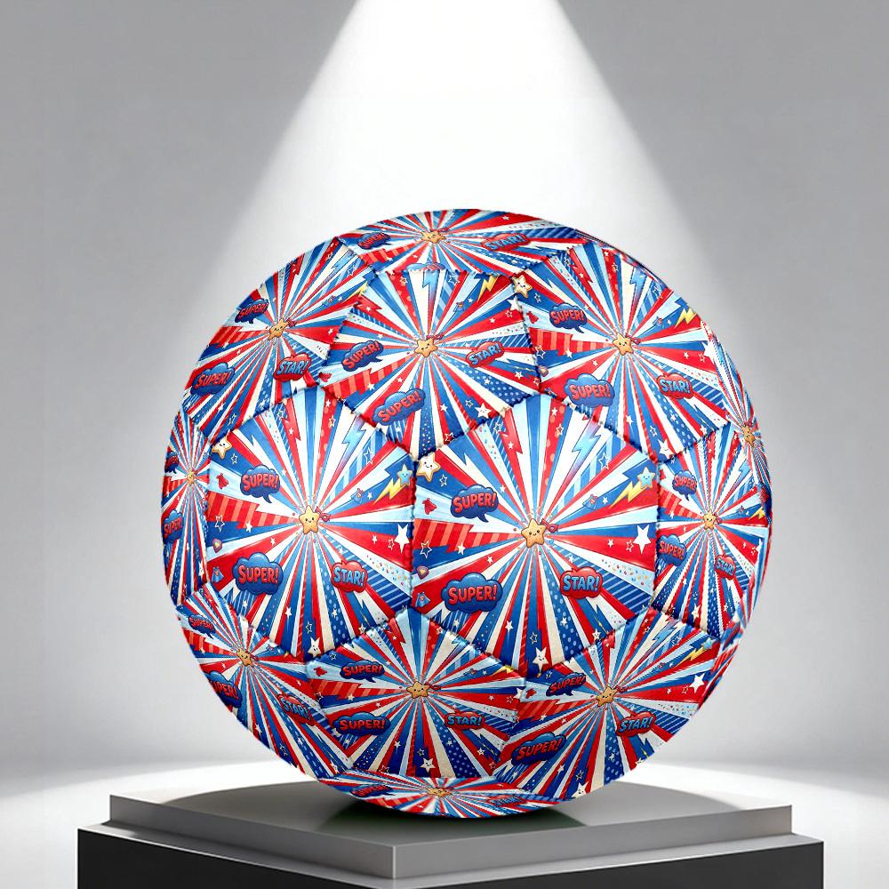 1pc Super Star Energy Themed Soccer Ball, Size 5, Lightweight PVC Material, Outdoor Training Soccer Ball Gift. q62257