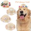 Dog Straw Hat Hat Cute Flower Pet Sun Breathable Summer Wide Brim for Dogs Cats Camping Hiking Cat
