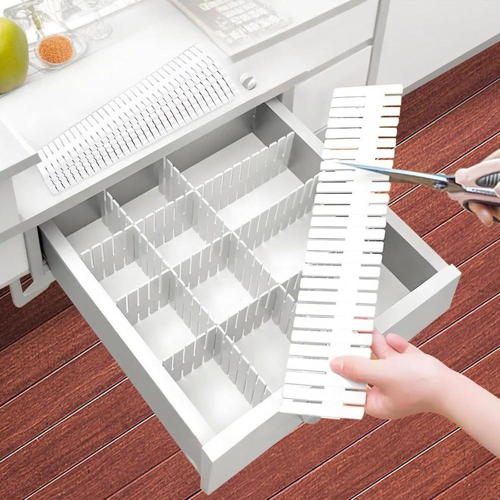 

20 Piece Adjustable Drawer Dividers Set for Organizing Drawers in Kitchen Bedroom Bathroom Office and RV with Customizable Size China Mainland