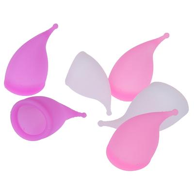 Herbruikbare medische siliconen zachte menstruatie vrouwen periode cupmaat kleine grote pads