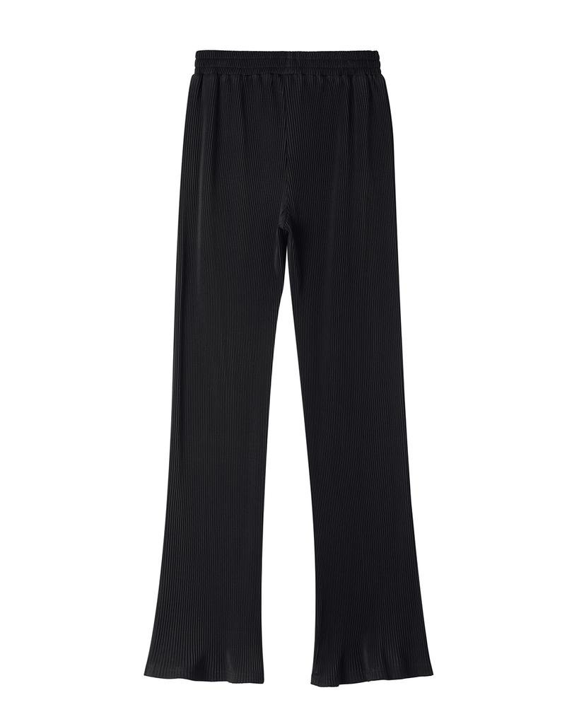 CURRENT Pleats Long Pants(Black)