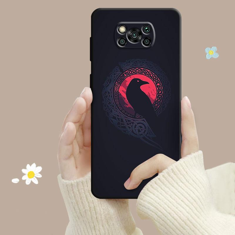 Telefoniümbris Xiaomi Poco X3 Nfc X4pro M3 C40 jaoks Mi 12 11 10 10t 8 Note10 Lite 11ultra 11t Pro F1 Viking Vegvisir logopuu jaoks