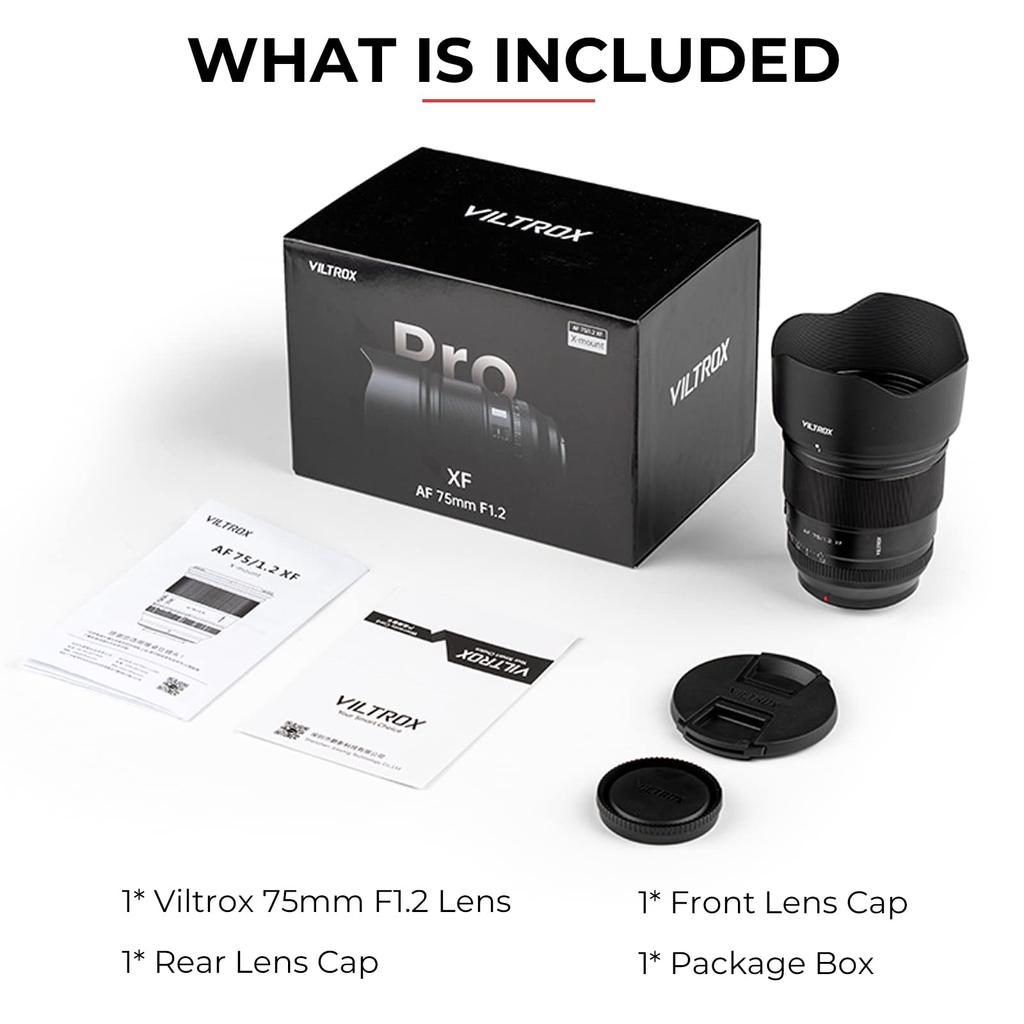 Viltrox 75mm Pro Large Aperture Autofocus Lens Mirrorless Camera X for T1 IR X T100 Eye AF soft bokeh F1.2 APS-C X-Mount X-A7 X-E2S X-E3 X-E4 X-H1