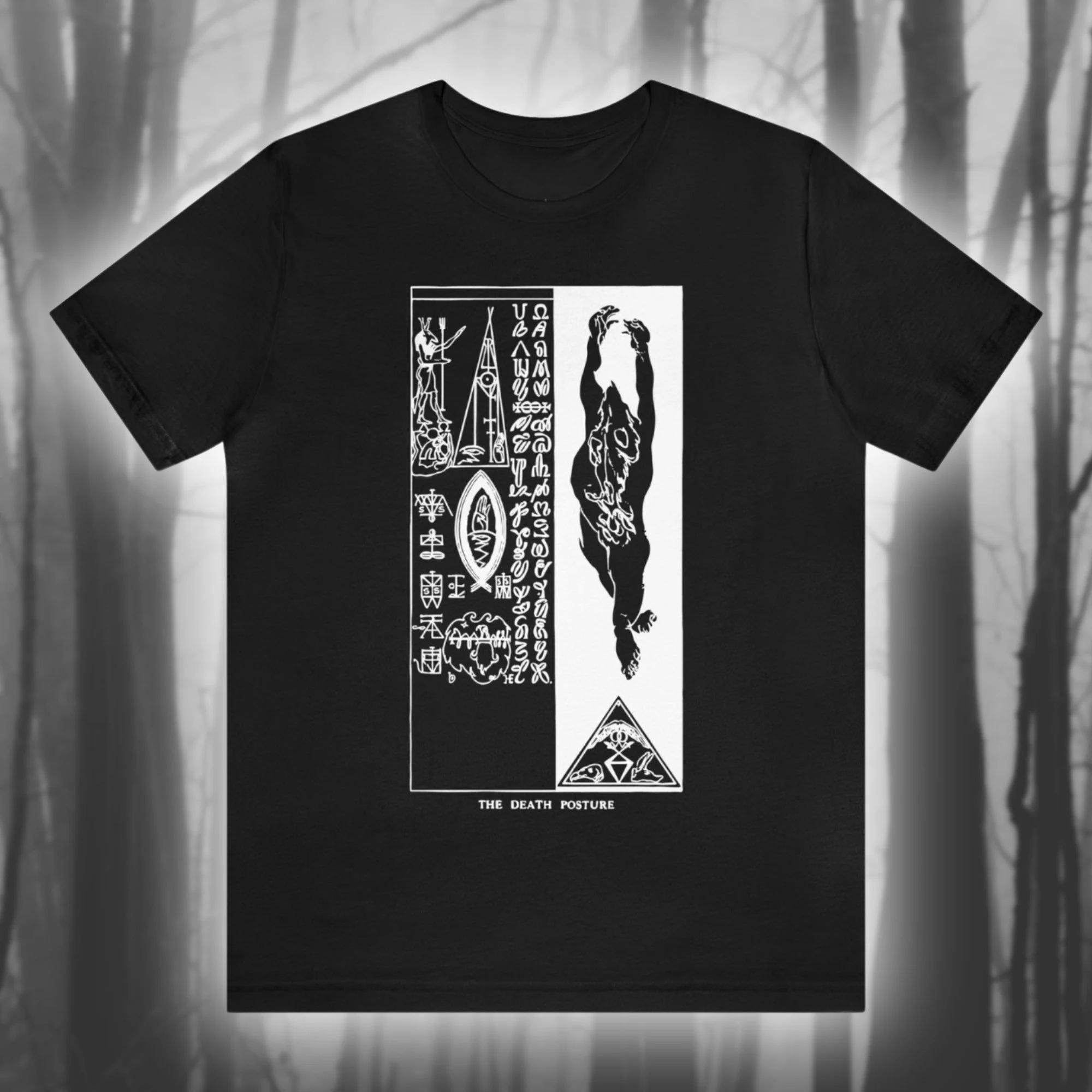 Death Pose Austin Osman Spare T-shirt Mystery Art T-shirt Horror T-shirt Black Magic Gothic Unisex Jersey Short-sleeved T-shirt 4XL