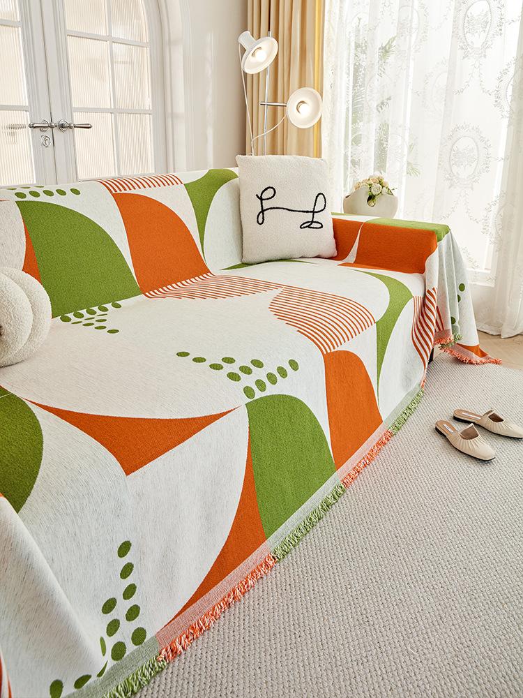 Autumn And Winter Sofa Towel Chenille Sofa Cover Thick Plush Cushion Anti Cat Paw Modern And Simple All Inclusive Cover Towel