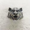 Mens Adjustable Tiger Head Ring Vintage Style Bold Statement Jewelry Finger Wear Unisex