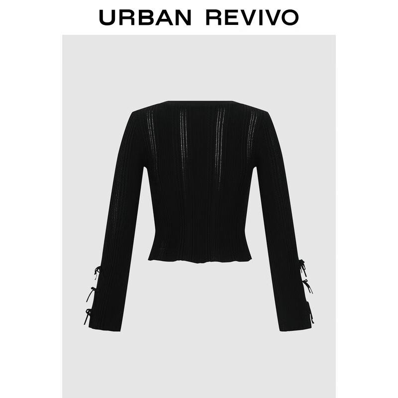 

Женский вязаный кардиган с V-образным вырезом и бантом от UR L