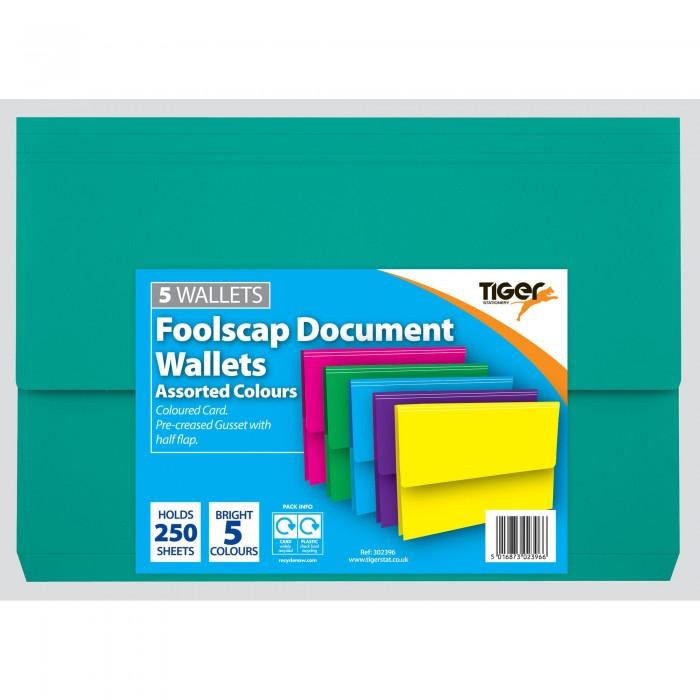 Tiger Stationery A4+ Document Wallet (Pack of 60)